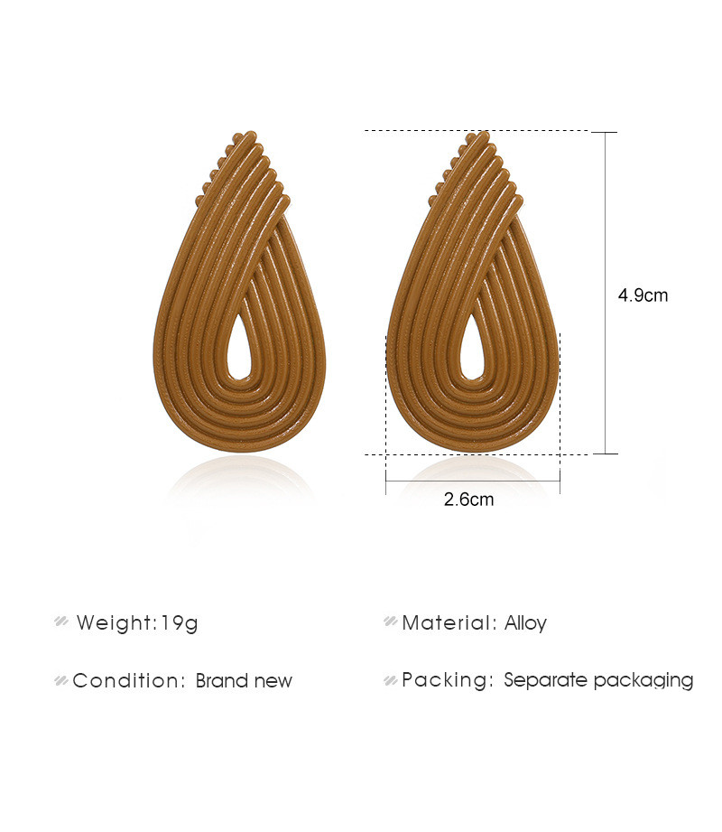 Simple Style Water Droplets Alloy Plating Ear Studs display picture 4