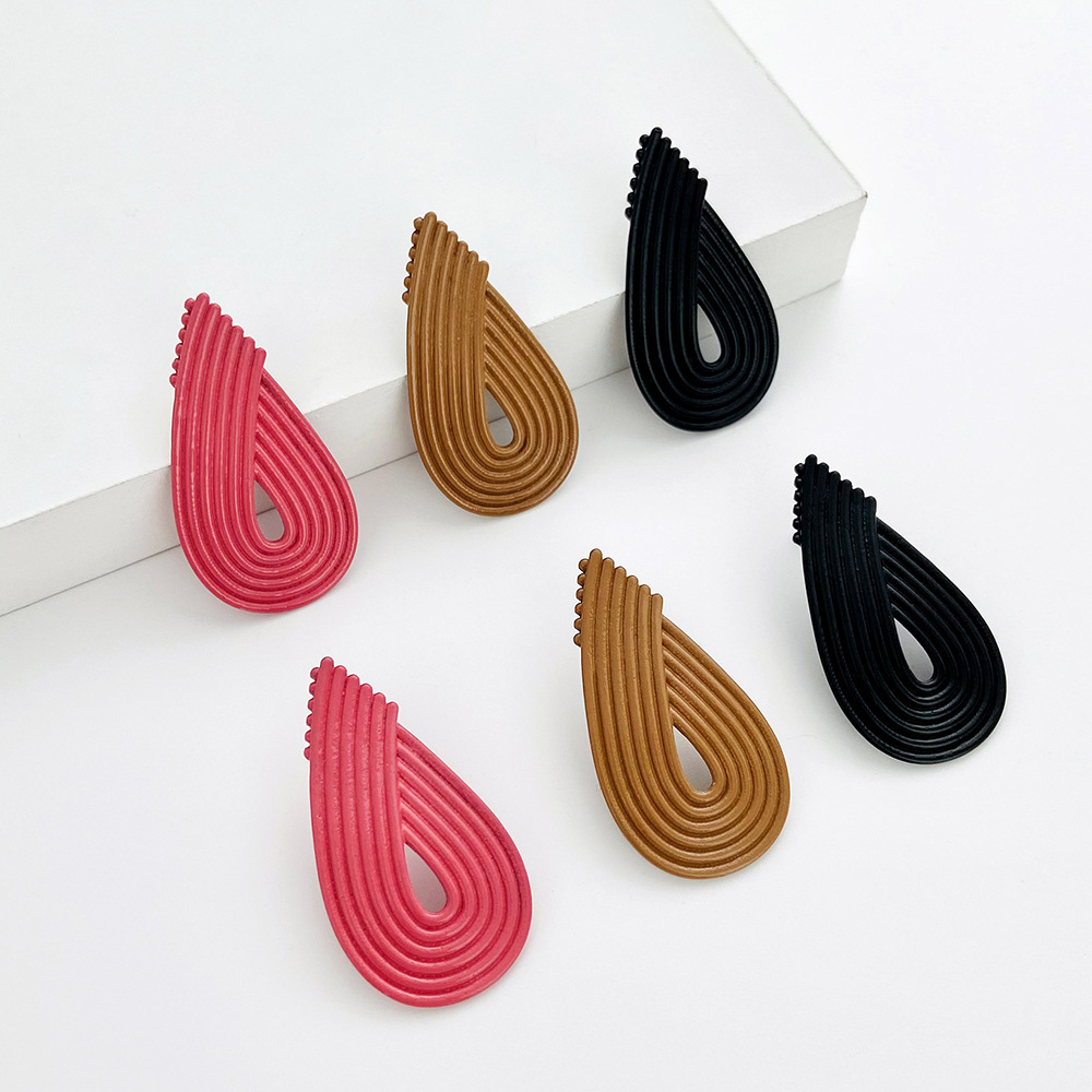 Simple Style Water Droplets Alloy Plating Ear Studs display picture 5