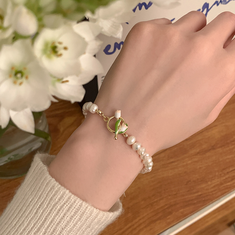Sweet Flower Artificial Pearl Bracelets 1 Piece display picture 2