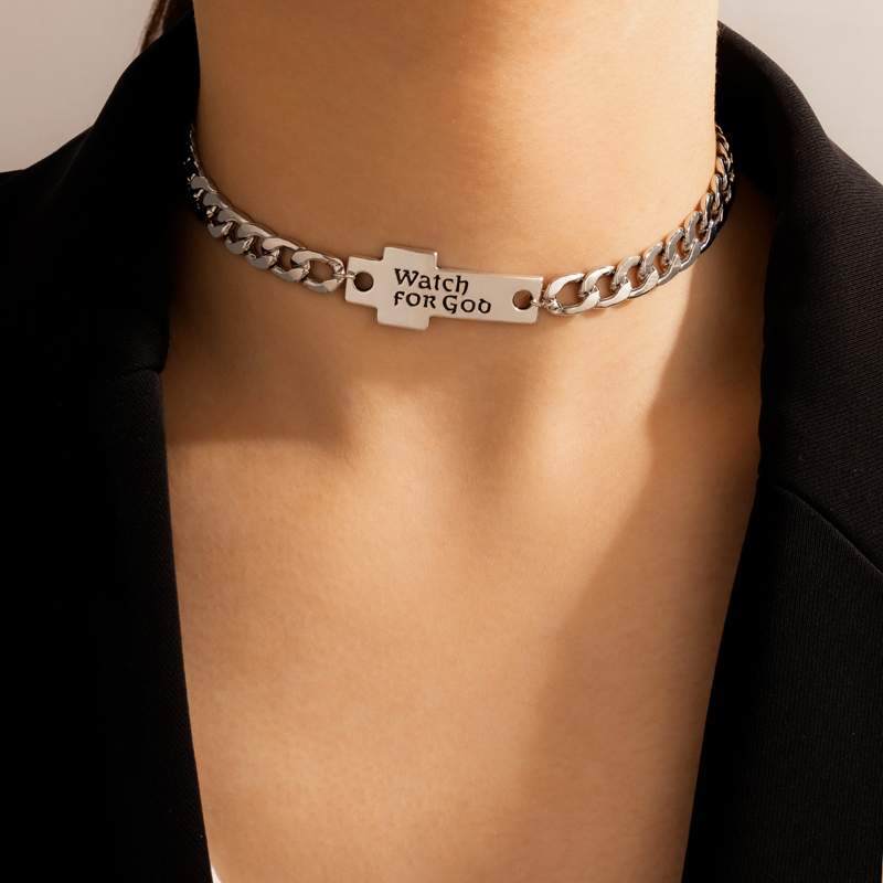 Punk Letter Alloy Choker 1 Piece display picture 1