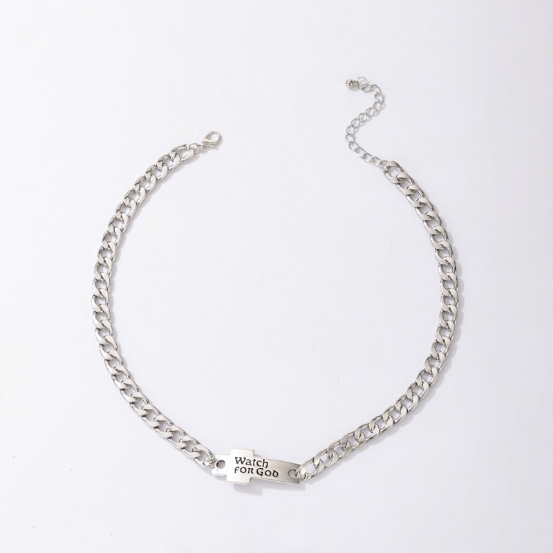 Punk Letter Alloy Choker 1 Piece display picture 2