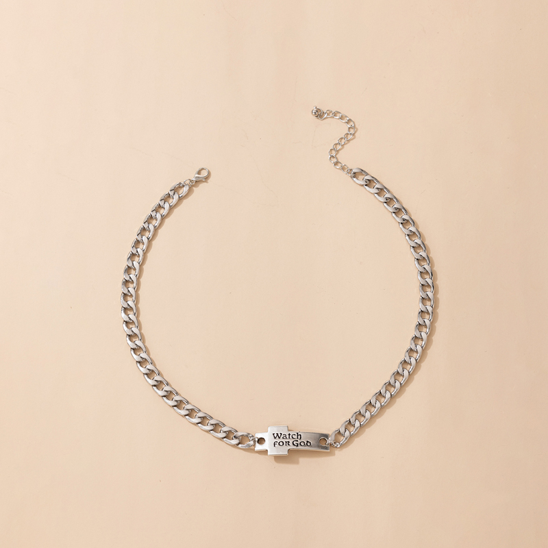 Punk Letter Alloy Choker 1 Piece display picture 3