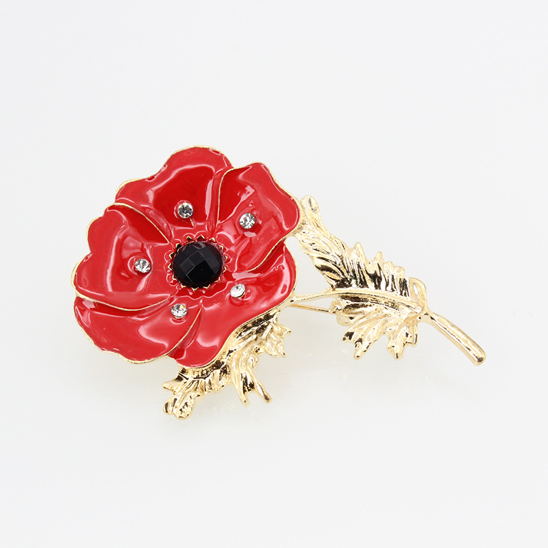 Romantic Flower Alloy Plating Artificial Rhinestones Brooches 1 Piece display picture 3
