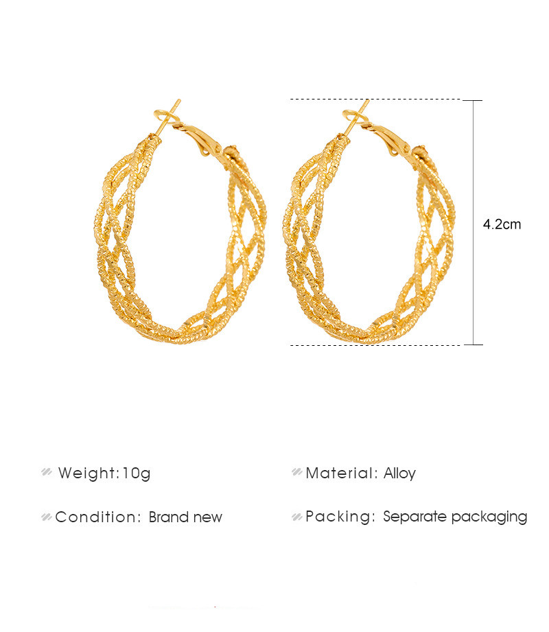 Retro Twist Alloy Plating Earrings display picture 2