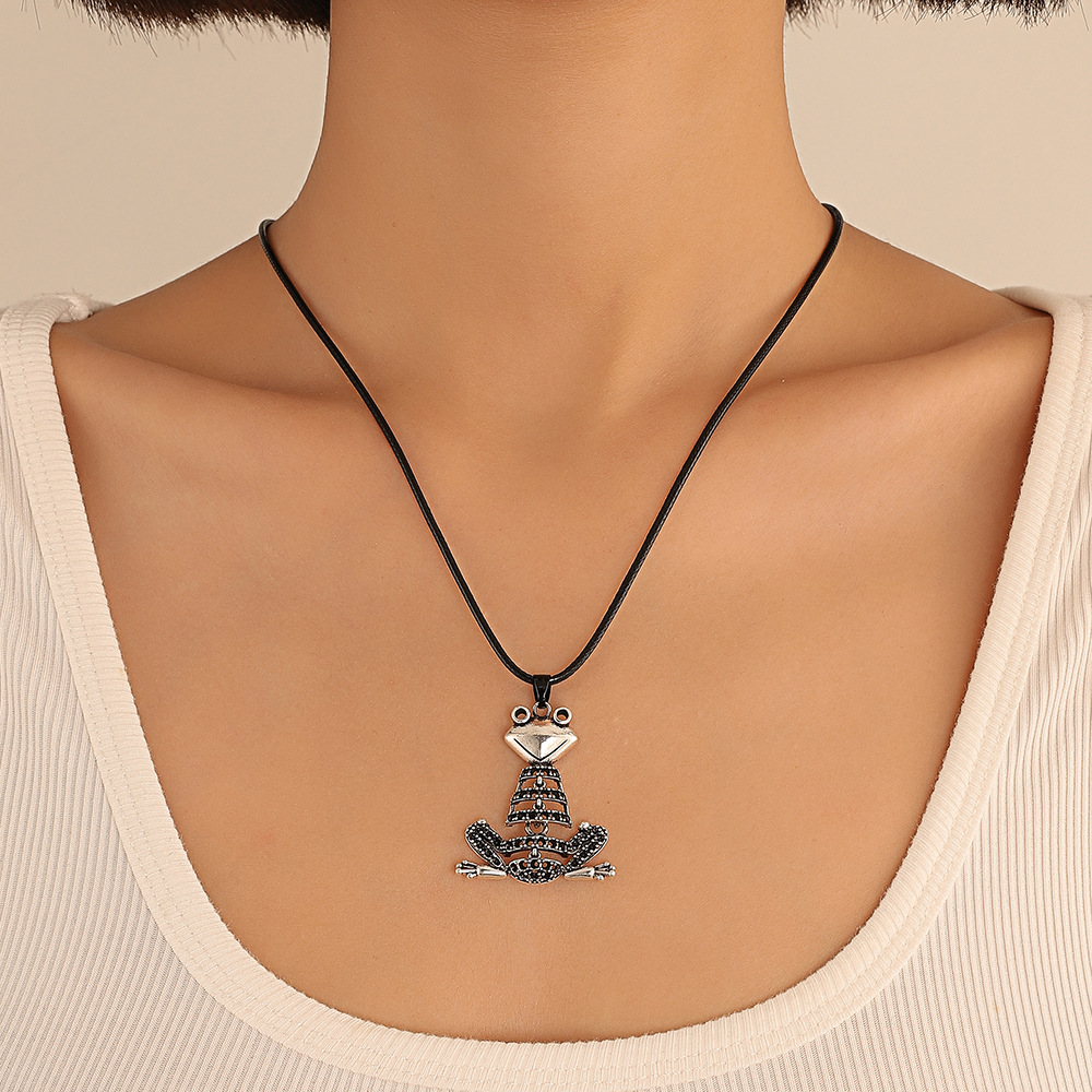Hip-hop Frog Alloy Plating Necklace display picture 1