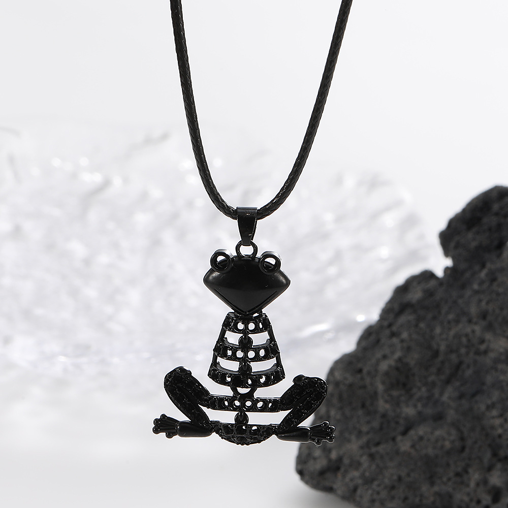 Hip-hop Frog Alloy Plating Necklace display picture 6