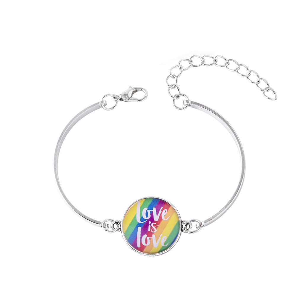 Mode Regenbogen Legierung Überzug Glas Armbänder Ohrringe Halskette 1 Satz display picture 2