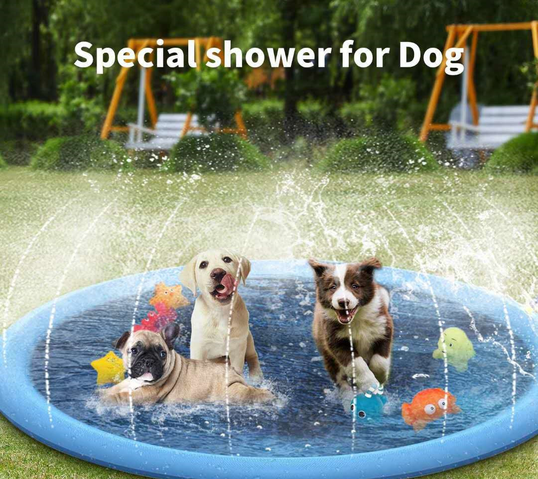 [one-piece Batch] Source Factory Spot Pvc Non-slip Material Pet Swimming Children Splash Pad Water Spray Pad display picture 1