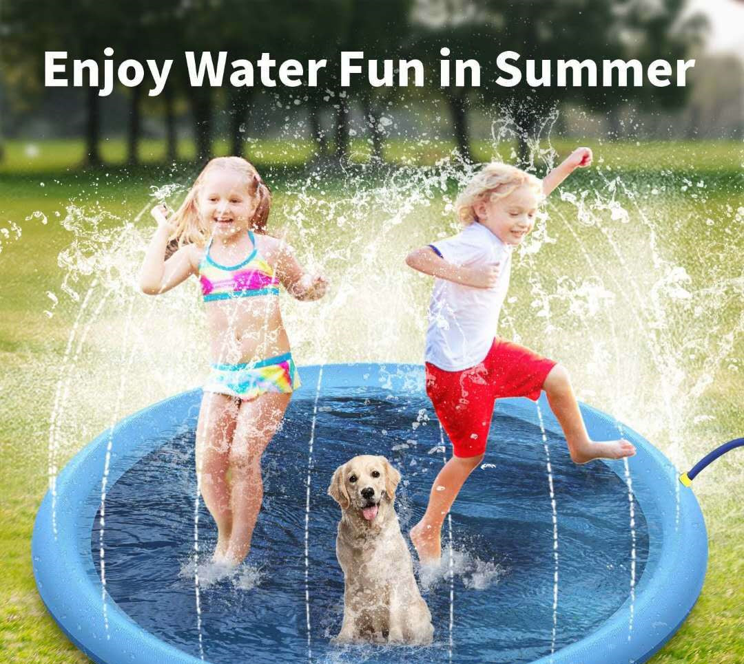 [one-piece Batch] Source Factory Spot Pvc Non-slip Material Pet Swimming Children Splash Pad Water Spray Pad display picture 2
