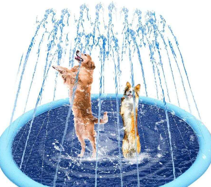 [one-piece Batch] Source Factory Spot Pvc Non-slip Material Pet Swimming Children Splash Pad Water Spray Pad display picture 3