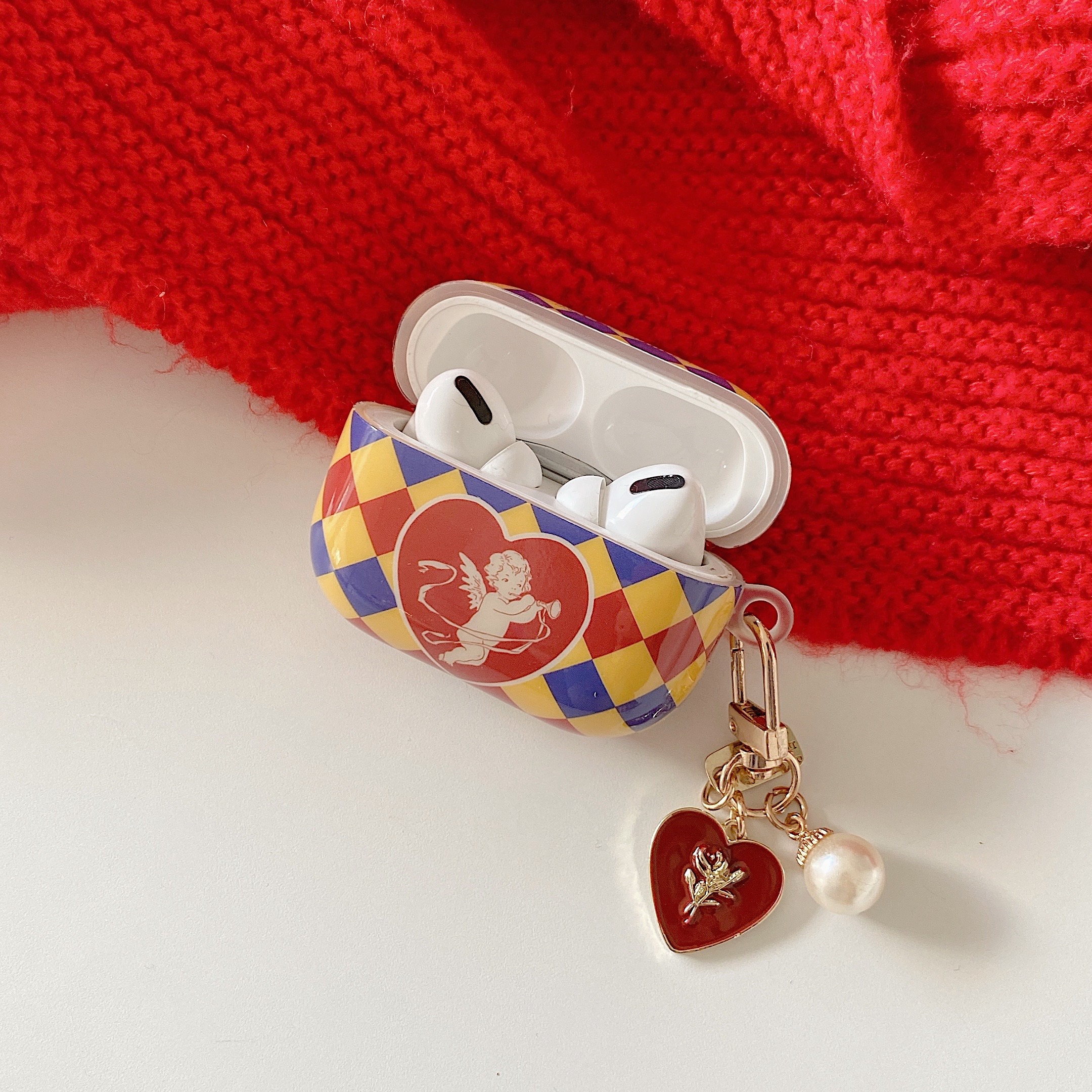 Rose Red Love Angel + Pendant Imd Craft Suitable For 1/2/pro/3 Earphone Sleeves display picture 4