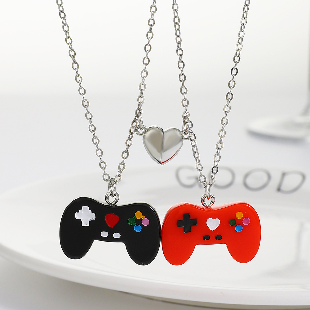 Funny Game Console Resin Plating Pendant Necklace 2 Piece Set display picture 4