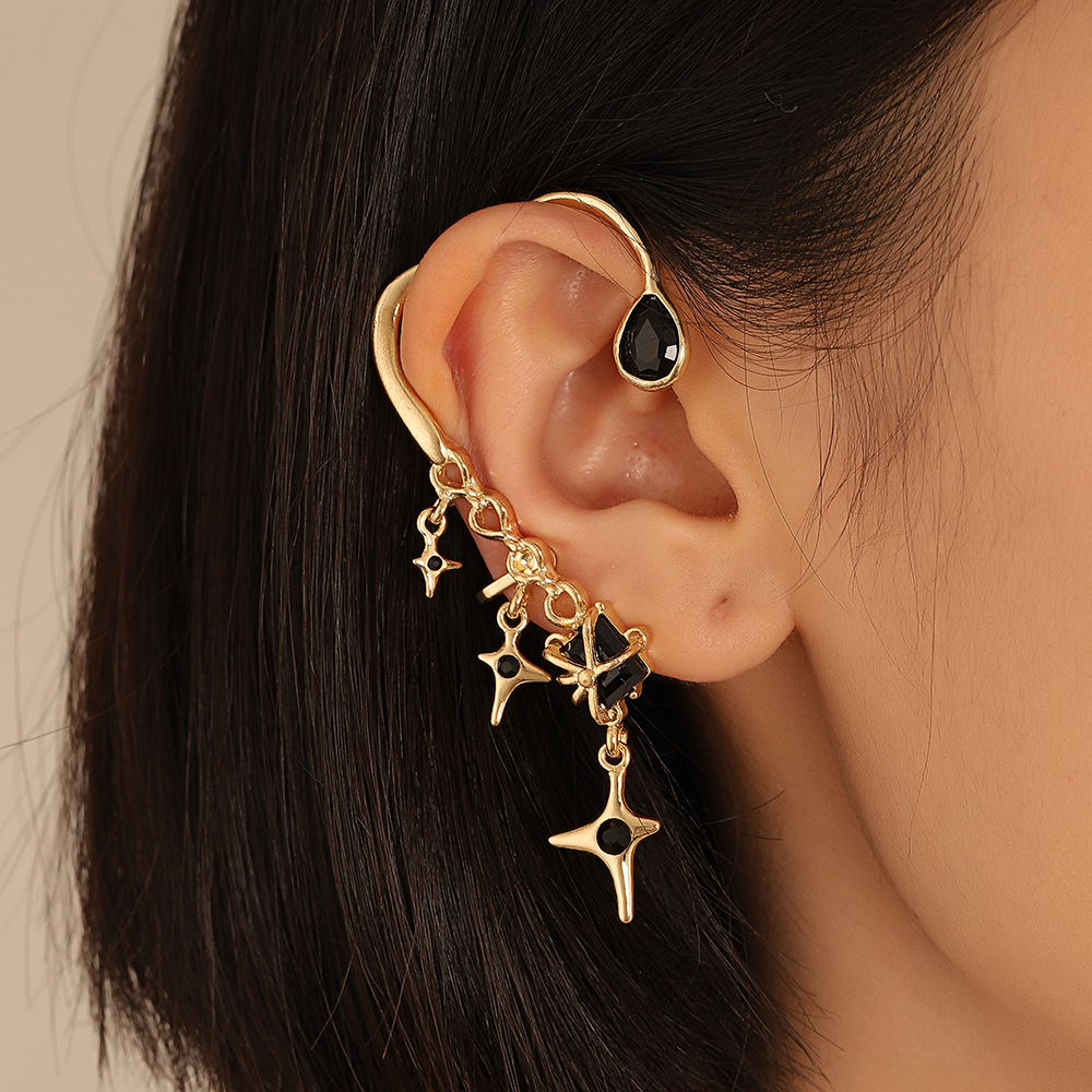 Sexy Star Alliage Placage Zircon Clips D'oreille display picture 1