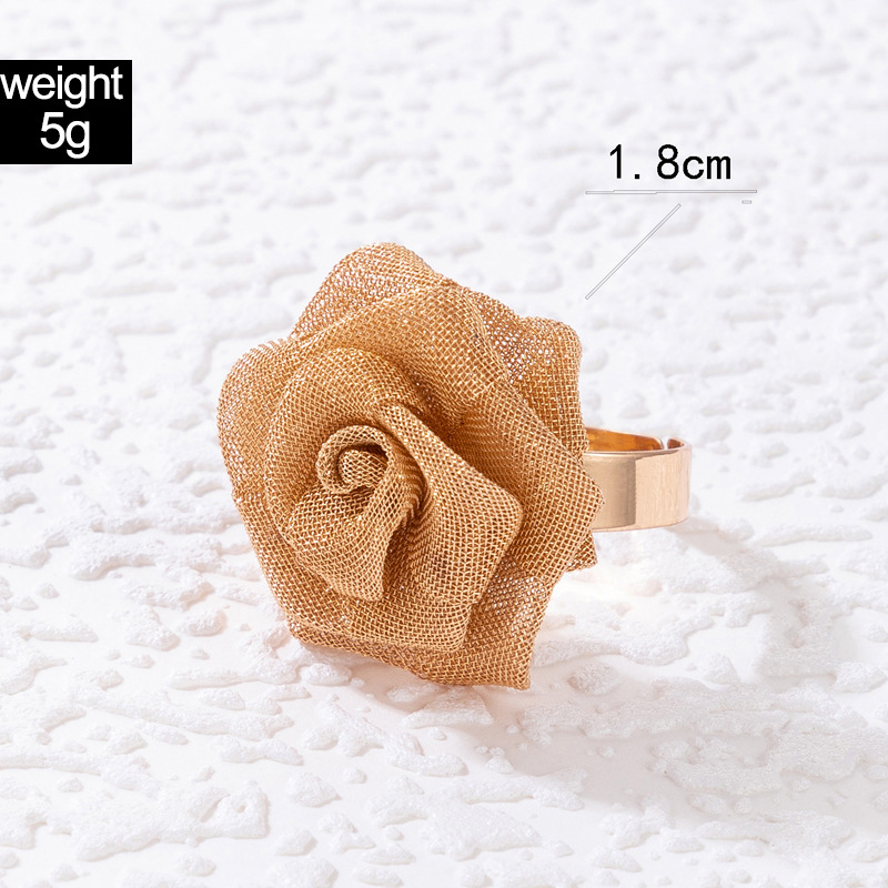 Fashion Alloy Flowers Ring Copper Rings display picture 1