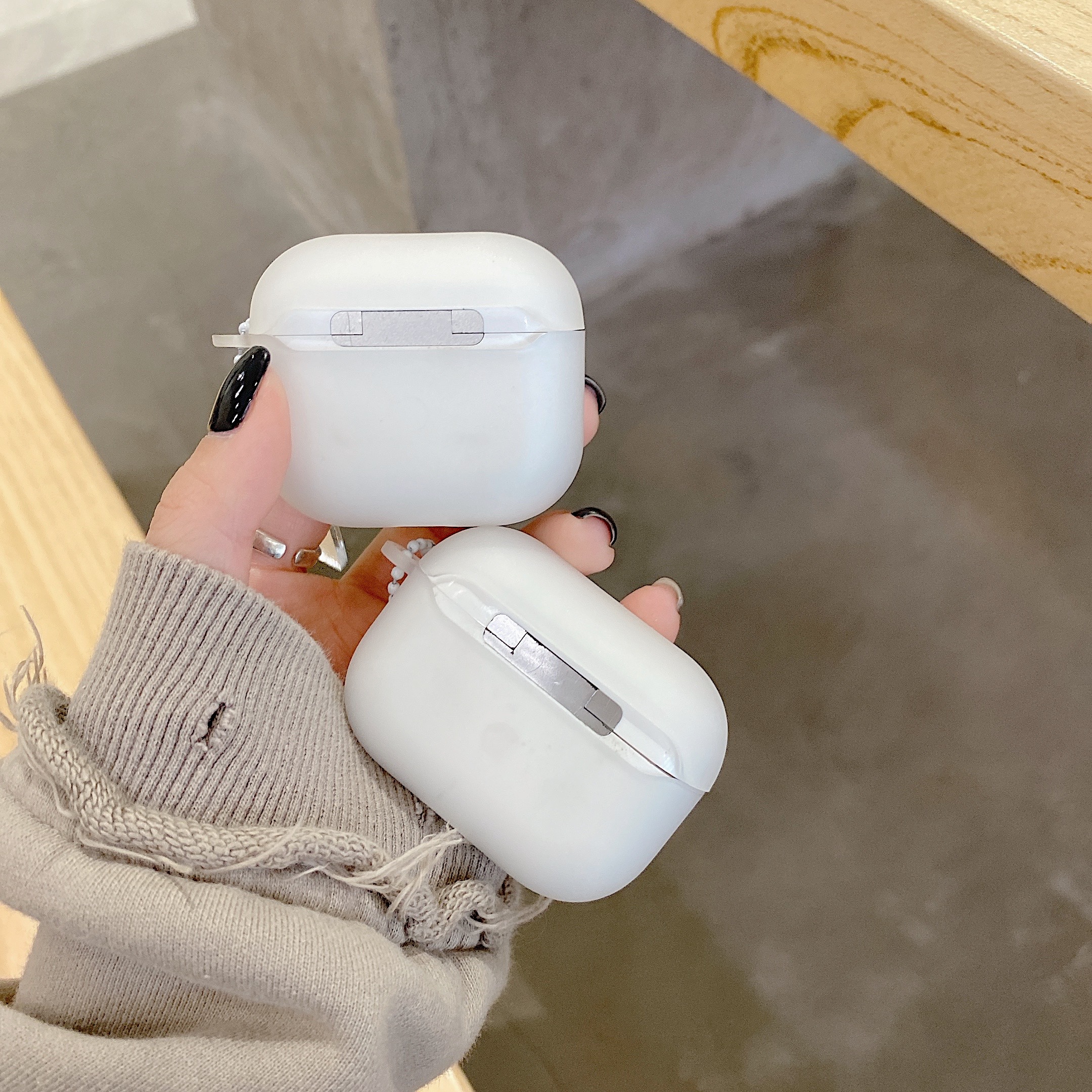 Text Line + Hanging Frosted Tpu For Airpods 1/2/pro/3 Earphone Protective Cover display picture 3