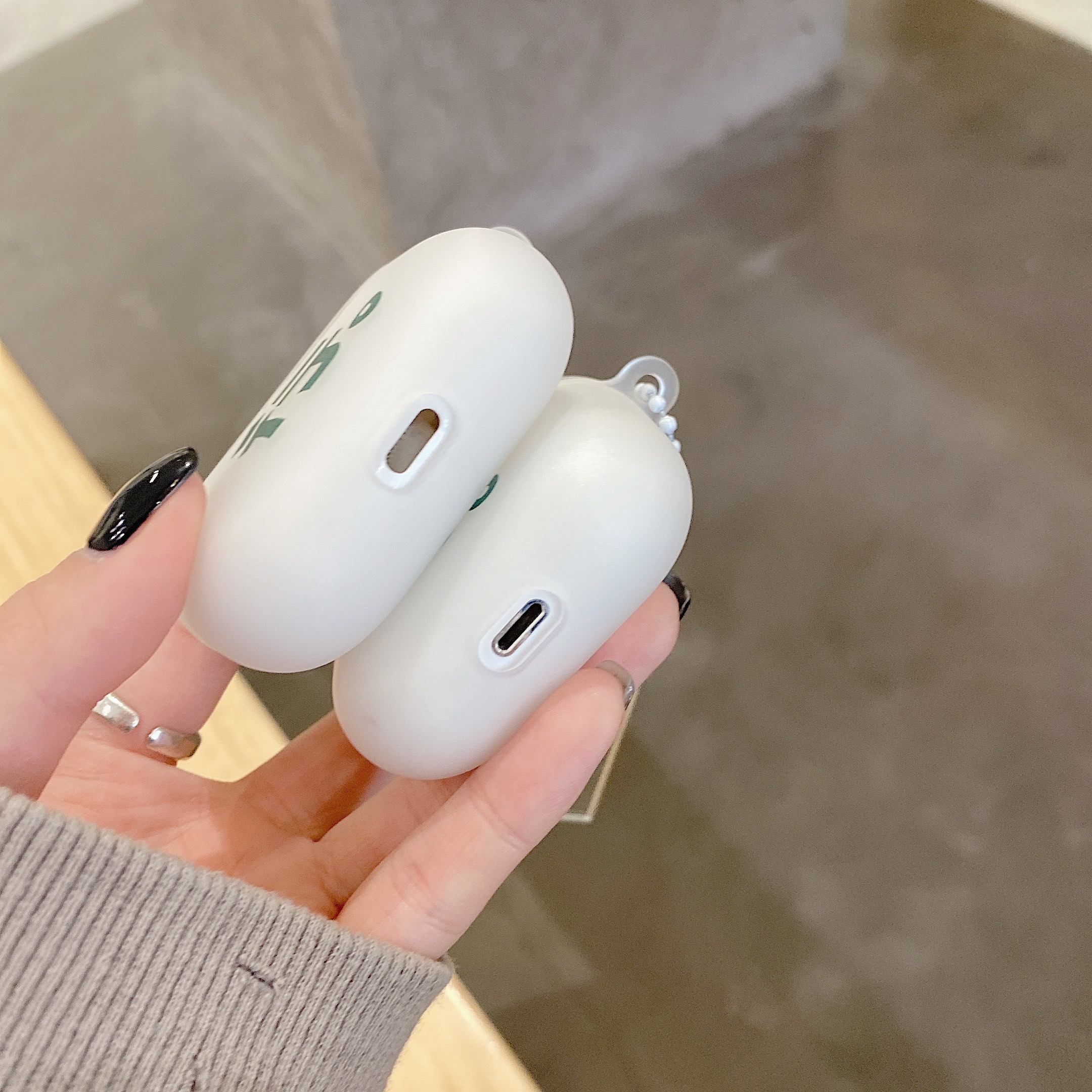 سطر النص + حلي لامع Tpu مناسب لـ Airpods 1/2/pro/3 سماعات الرأس display picture 4