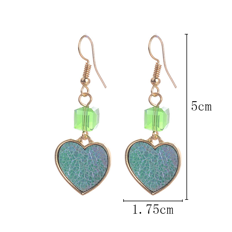 Fashion Heart Shape Alloy Plating Artificial Crystal Earrings 1 Pair display picture 6