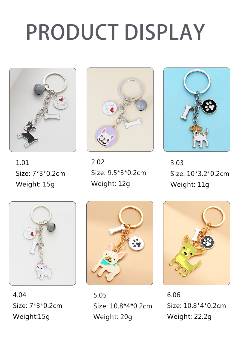 Cute Dog Alloy Epoxy Keychain 1 Piece display picture 4
