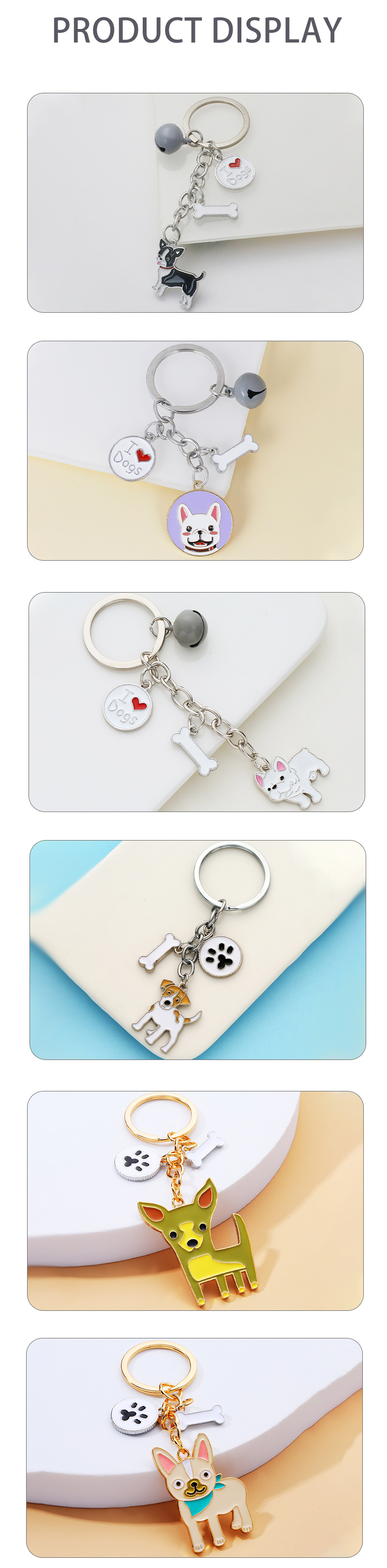 Cute Dog Alloy Epoxy Keychain 1 Piece display picture 5