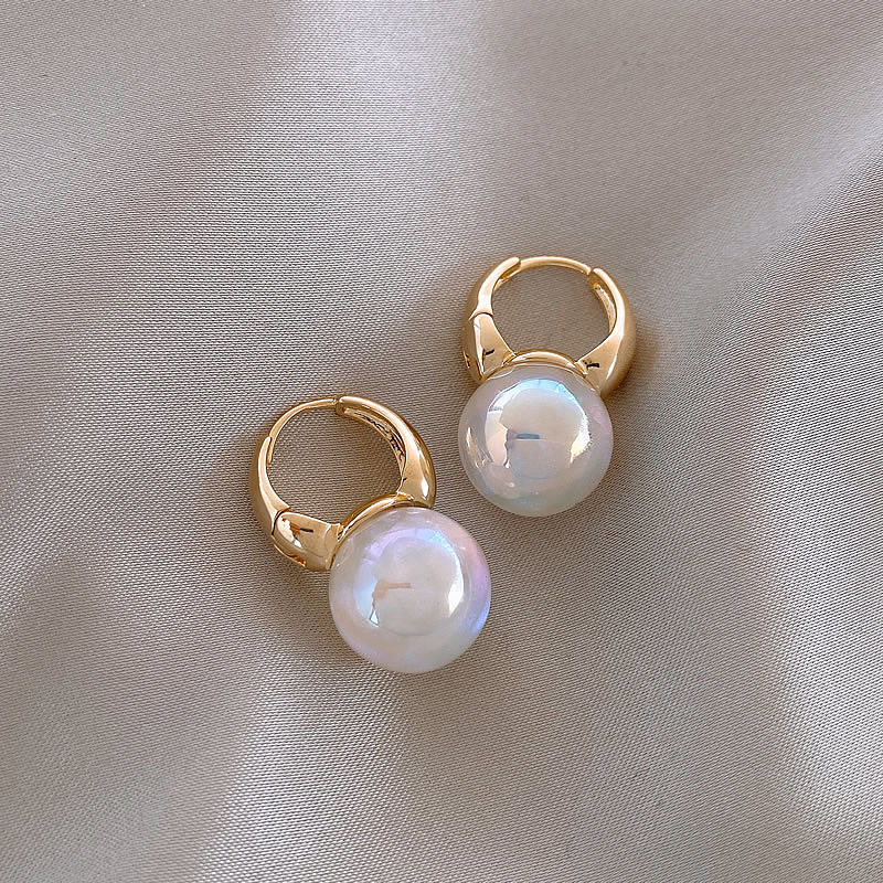 Romantische Geometrische Harzbeschichtung Künstliche Perlen Ohrringe display picture 3