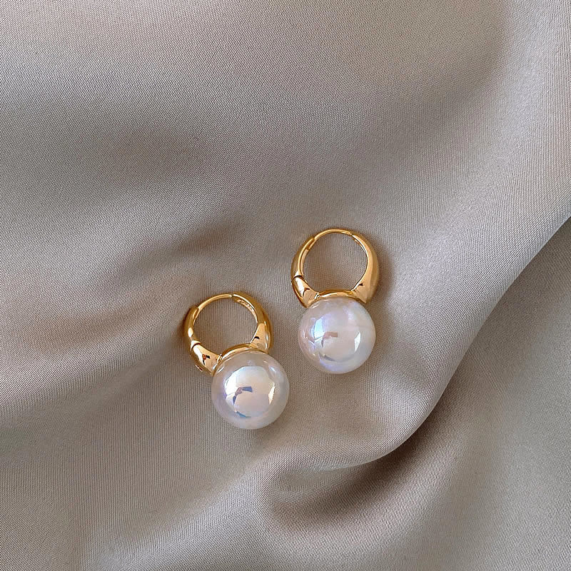 Romantic Geometric Resin Plating Artificial Pearls Earrings display picture 5