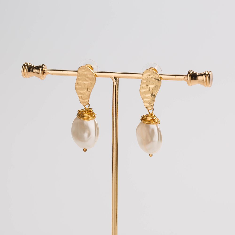 Style Baroque Perle Alliage Placage Perles Artificielles Des Boucles D'oreilles display picture 7