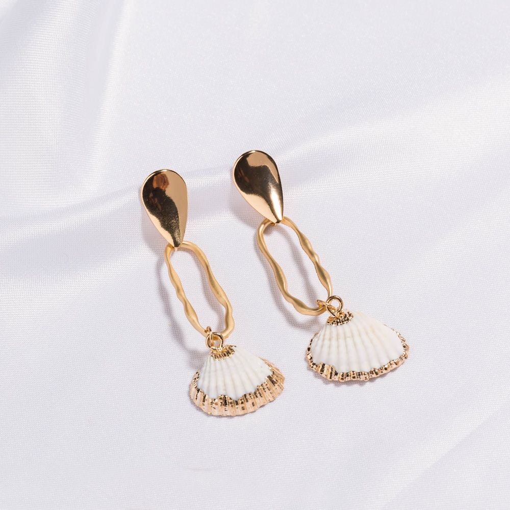 Ethnic Style Shell Alloy Plating Drop Earrings display picture 4