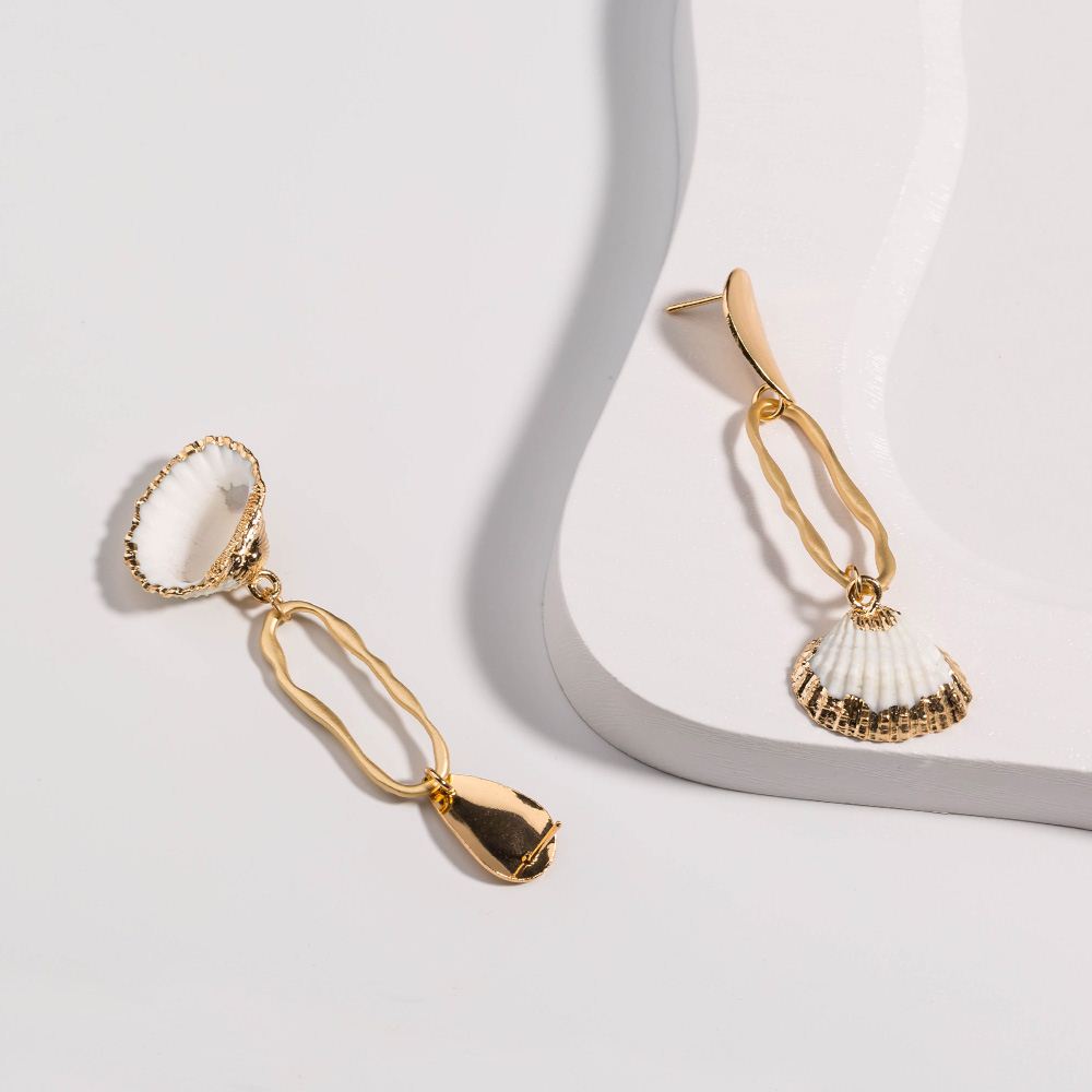 Ethnic Style Shell Alloy Plating Drop Earrings display picture 7