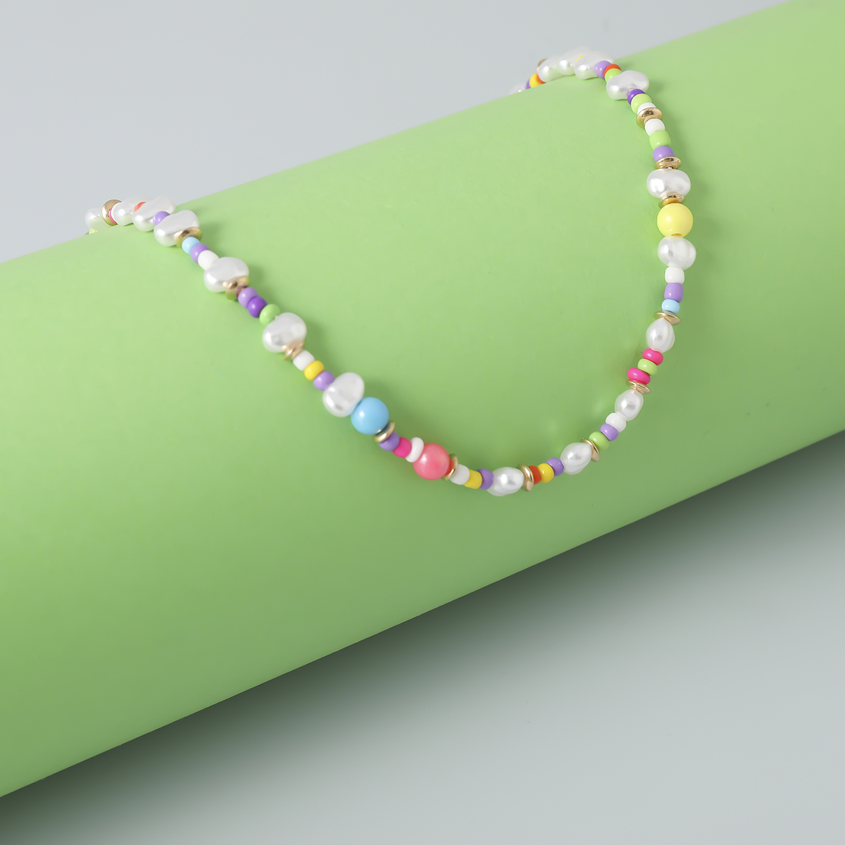 Wholesale Jewelry Sweet Multicolor Imitation Pearl Plastic Iron No Inlaid Necklace display picture 4