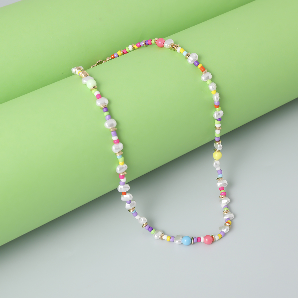 Wholesale Jewelry Sweet Multicolor Imitation Pearl Plastic Iron No Inlaid Necklace display picture 3