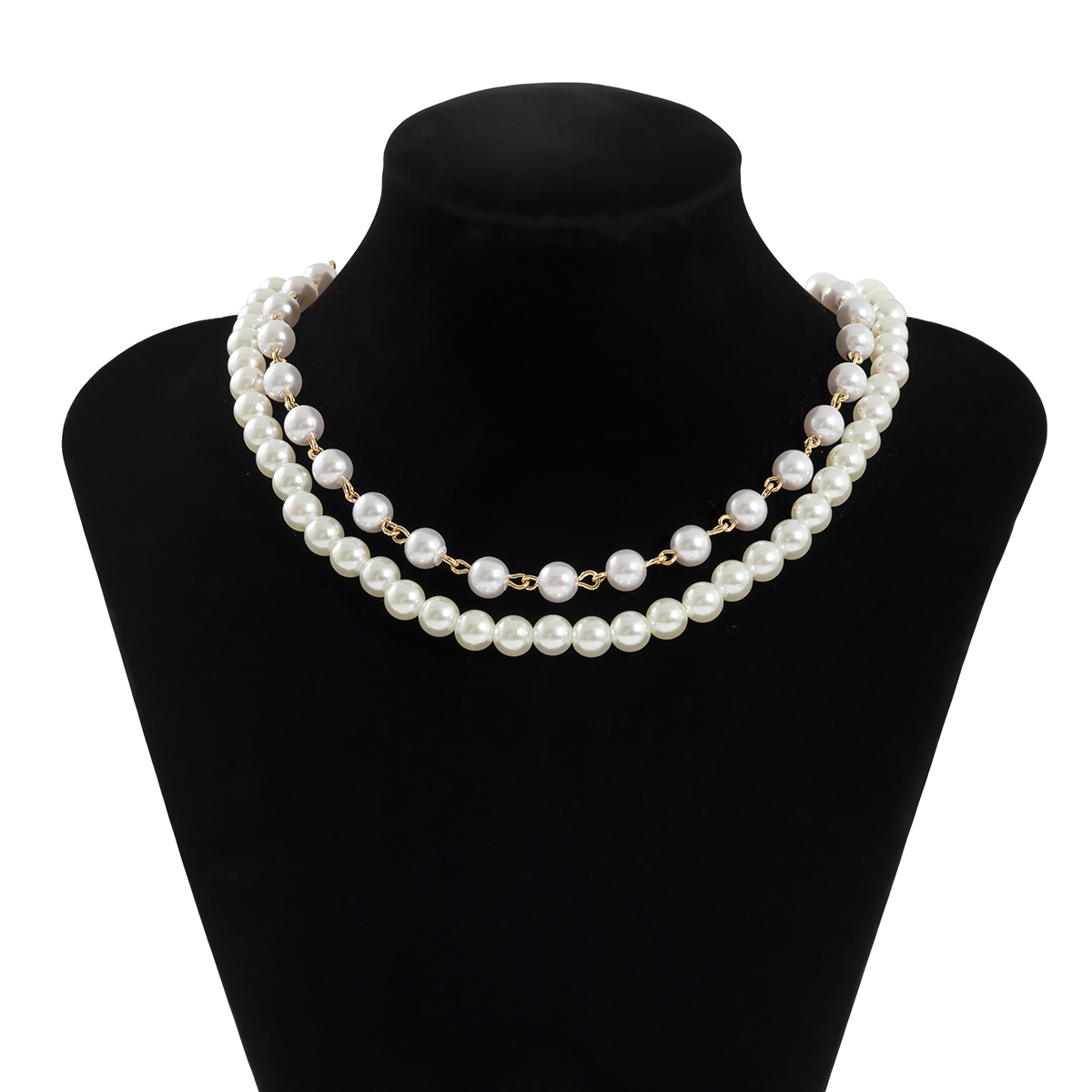 Femmes Style Vintage Solide Couleur Imitation Perle Collier Perlé Perle Artificielle 1 Pièce display picture 3