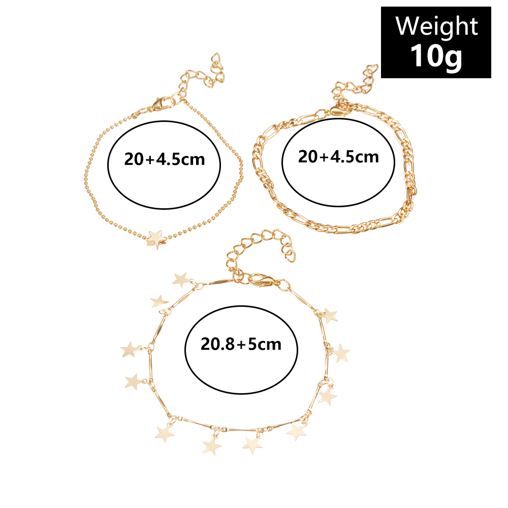 Women's Fashion Beach Star Heart Flowers Alloy Anklet Beads As Picture display picture 2