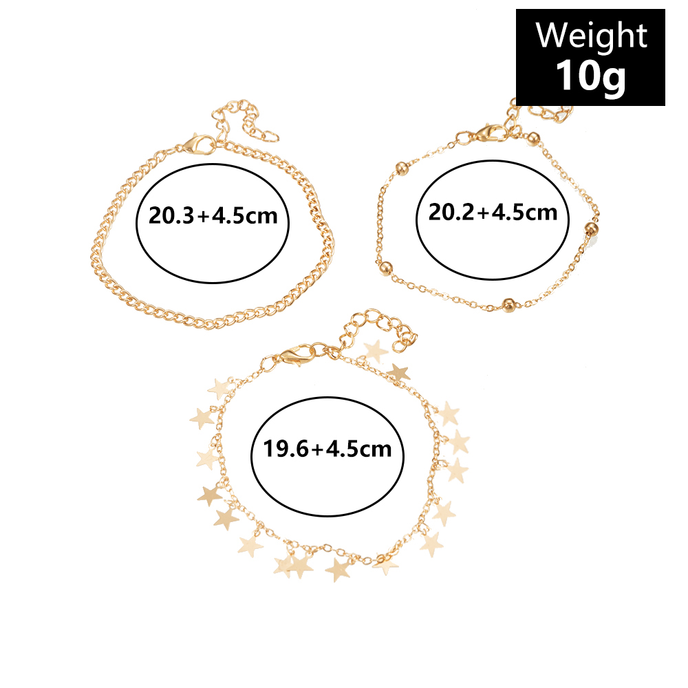Women's Fashion Beach Star Heart Flowers Alloy Anklet Beads As Picture display picture 3