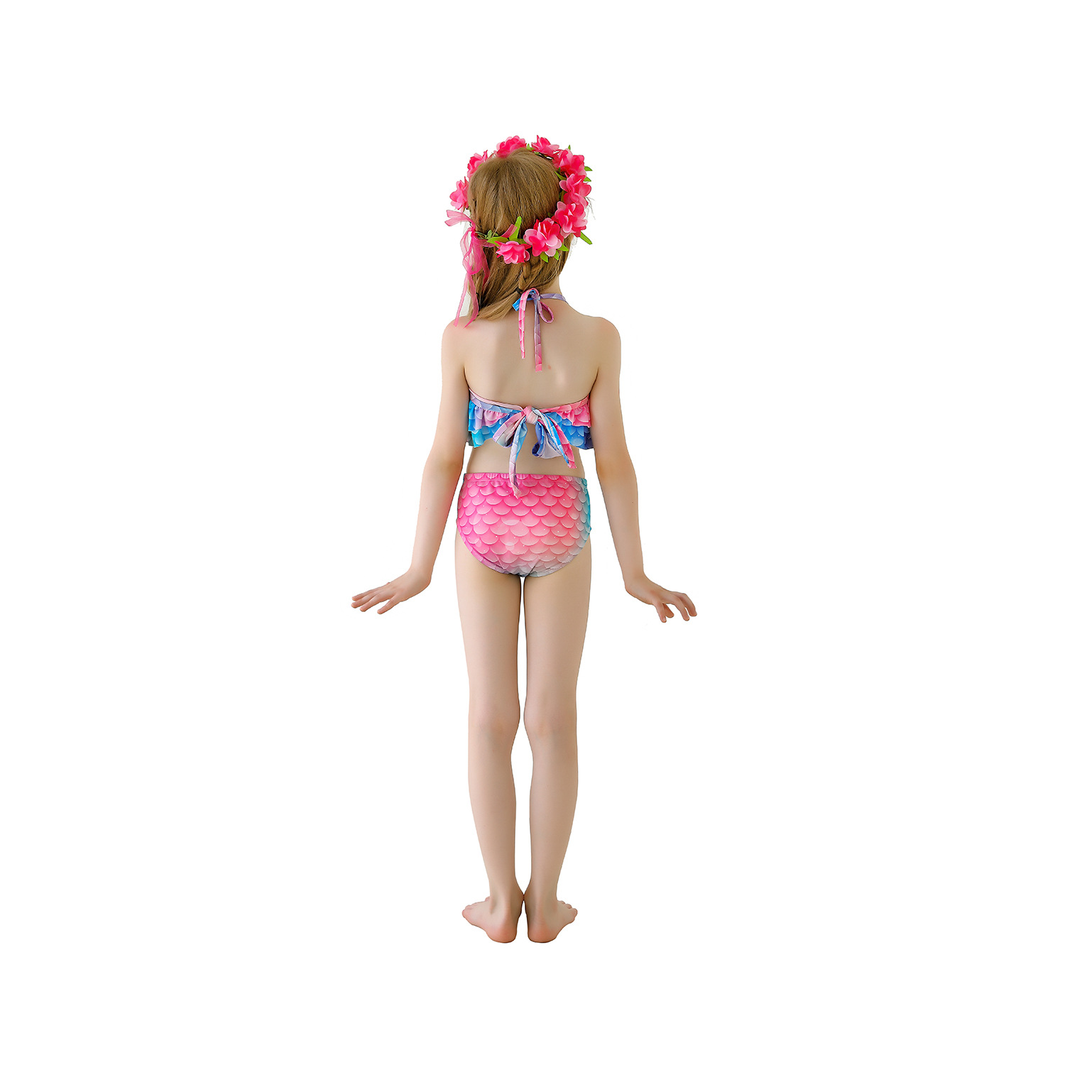New Style Cute Children's Mermaid Tail Swimsuit Three-piece Suit display picture 4