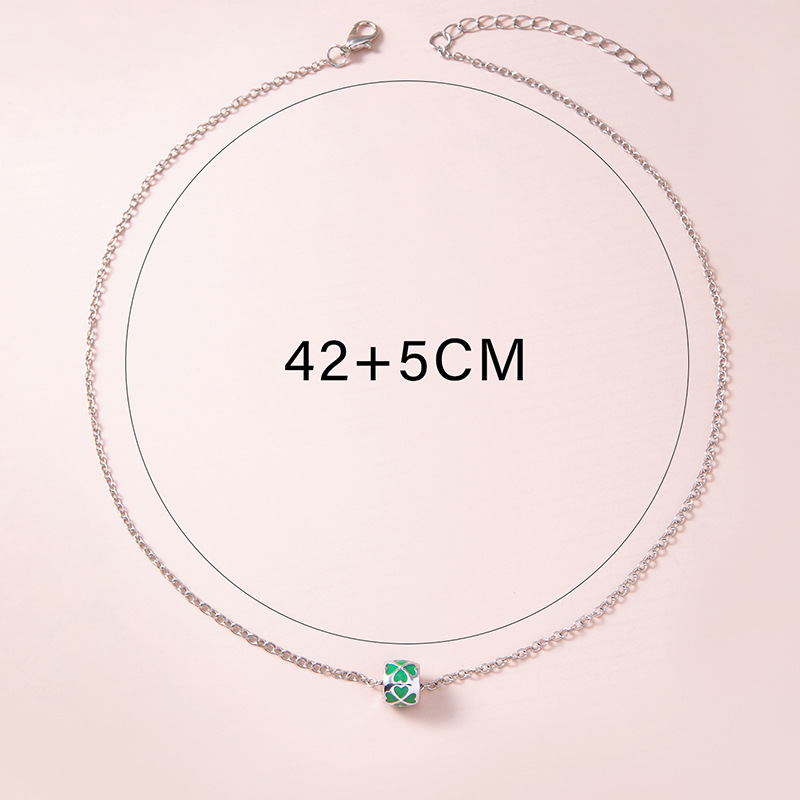 Simple Style Alloy Four-leaf Clover Necklace Daily Electroplating Alloy display picture 3