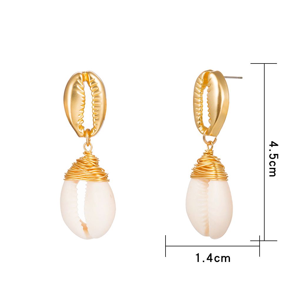Style Baroque Coquille Alliage Placage Incruster Coquille Boucles D'oreilles display picture 3
