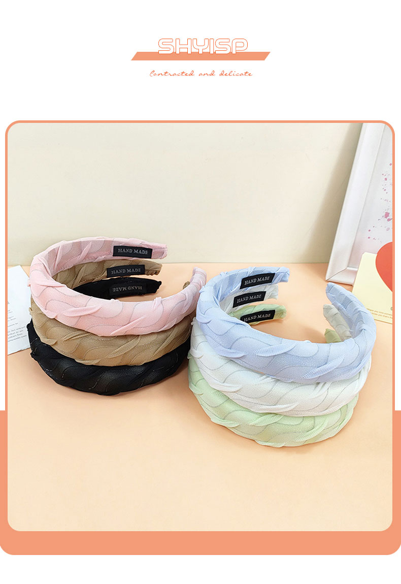 Women's Simple Style Solid Color Cloth Hair Accessories Hair Band display picture 1