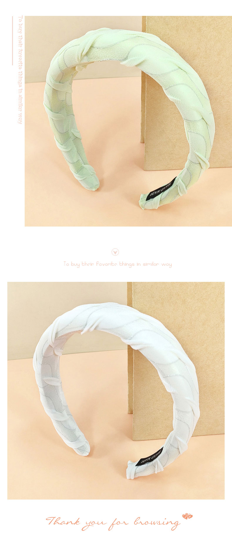 Women's Simple Style Solid Color Cloth Hair Accessories Hair Band display picture 7