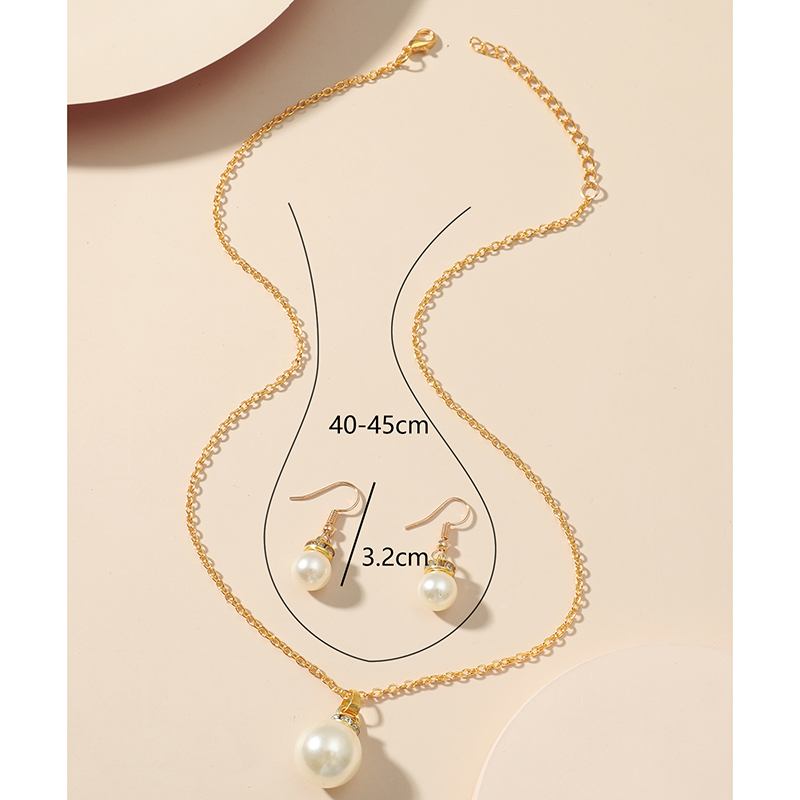 Conjunto De Joyas De Perlas De Imitación De Perlas De Moda Para Mujer, Conjuntos De Joyas De Diamantes display picture 1