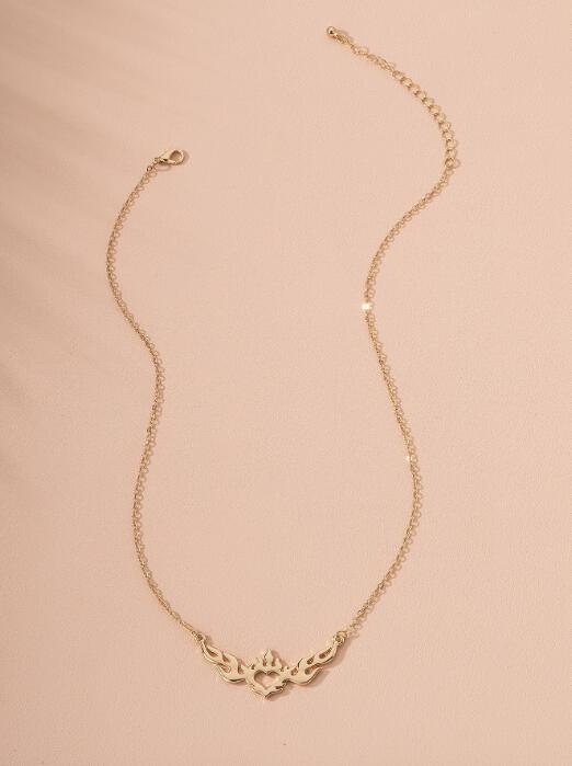 Fashion Alloy Flame Necklace Daily 1 Piece display picture 2