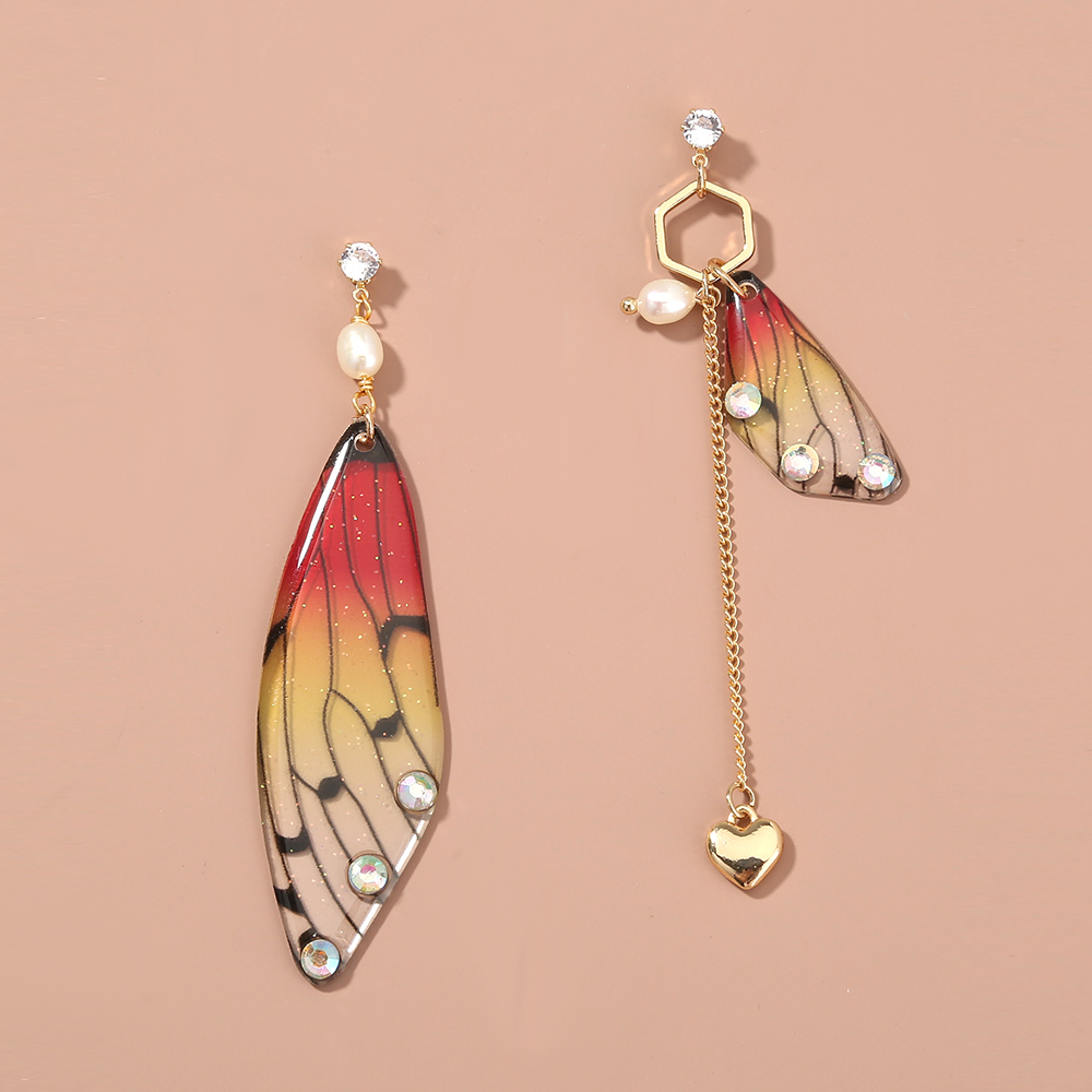 Bohemian Wings Butterfly Resin Artificial Rhinestones Earrings 1 Pair display picture 4