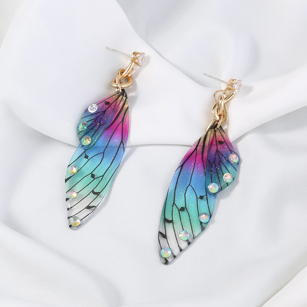 Bohemian Wings Butterfly Resin Artificial Rhinestones Earrings 1 Pair display picture 15