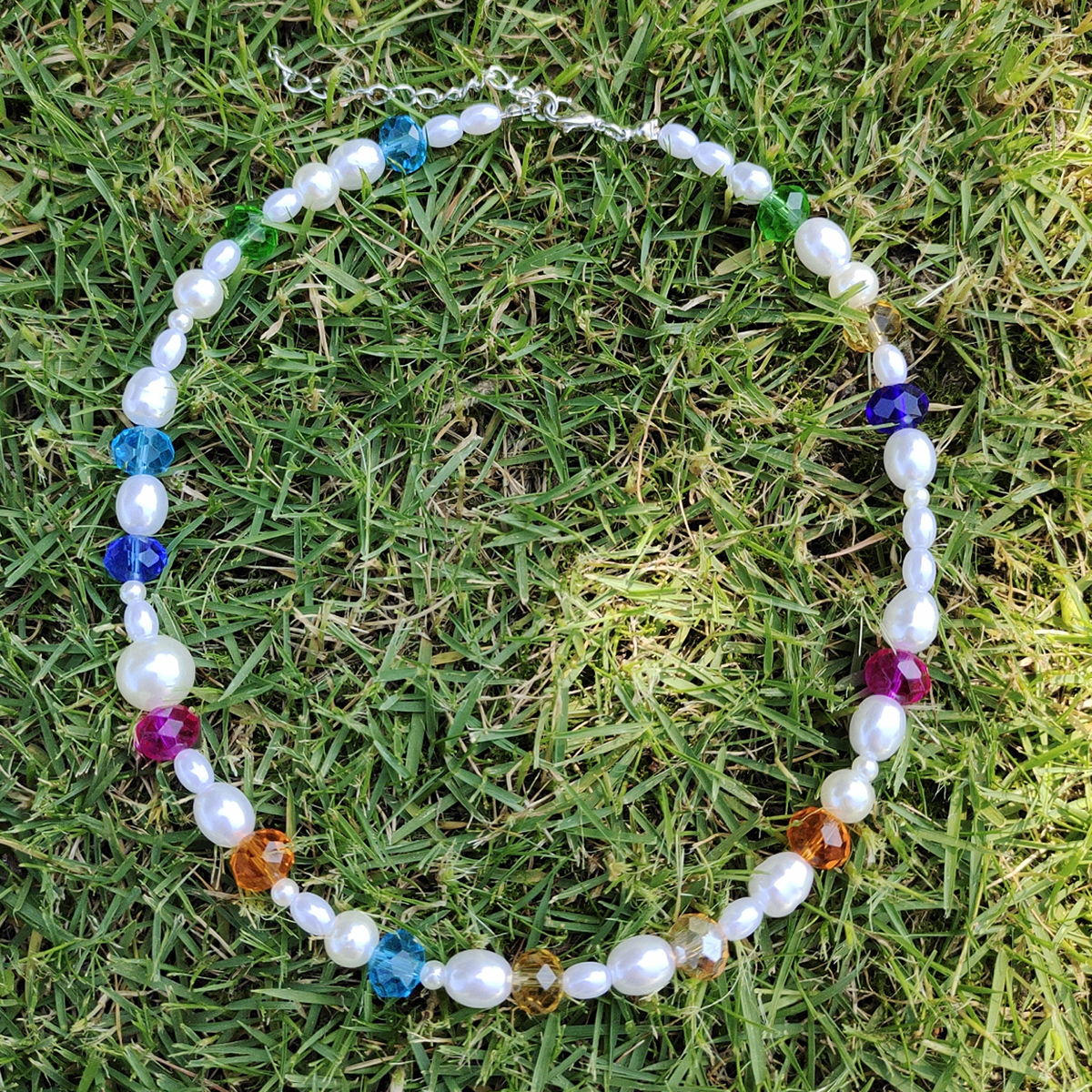 Women's Bohemian Colorful Smiley Face Artificial Crystal Imitation Pearl Synthetic Resin Necklace Beaded No Inlaid Necklaces display picture 1
