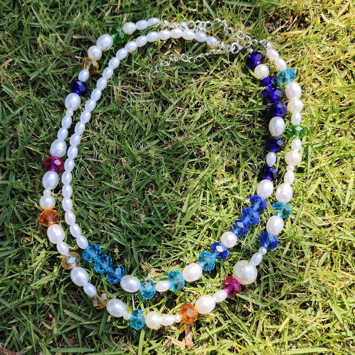 Women's Bohemian Colorful Smiley Face Artificial Crystal Imitation Pearl Synthetic Resin Necklace Beaded No Inlaid Necklaces display picture 3