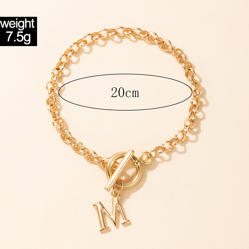 Fashion Alloy Letter Pattern Bracelet Daily display picture 1