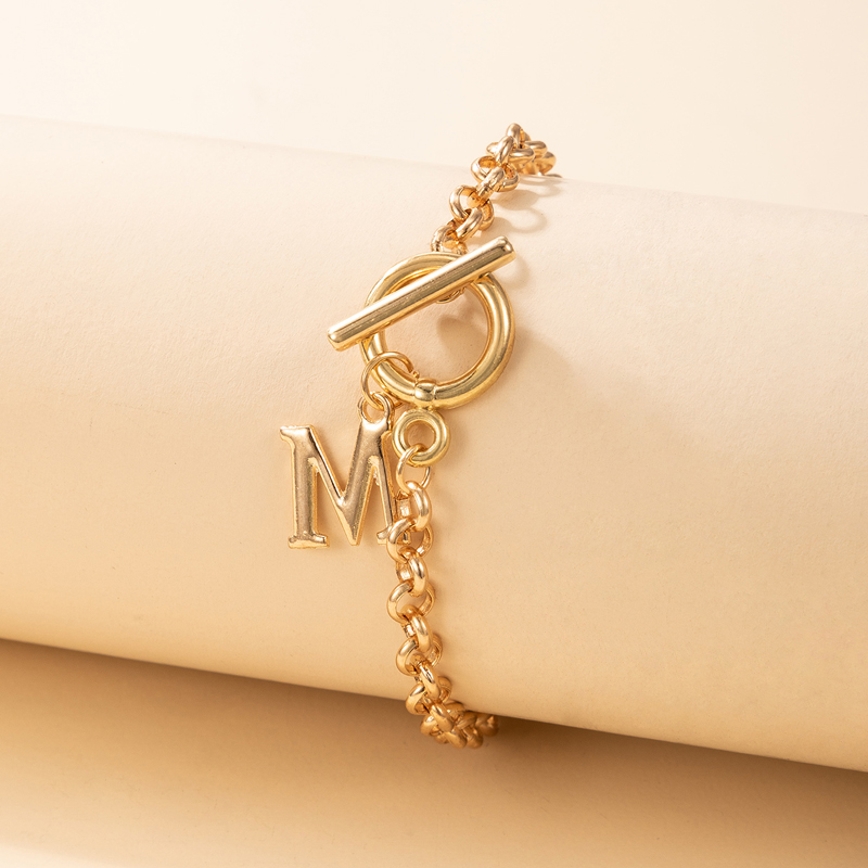 Fashion Alloy Letter Pattern Bracelet Daily display picture 5