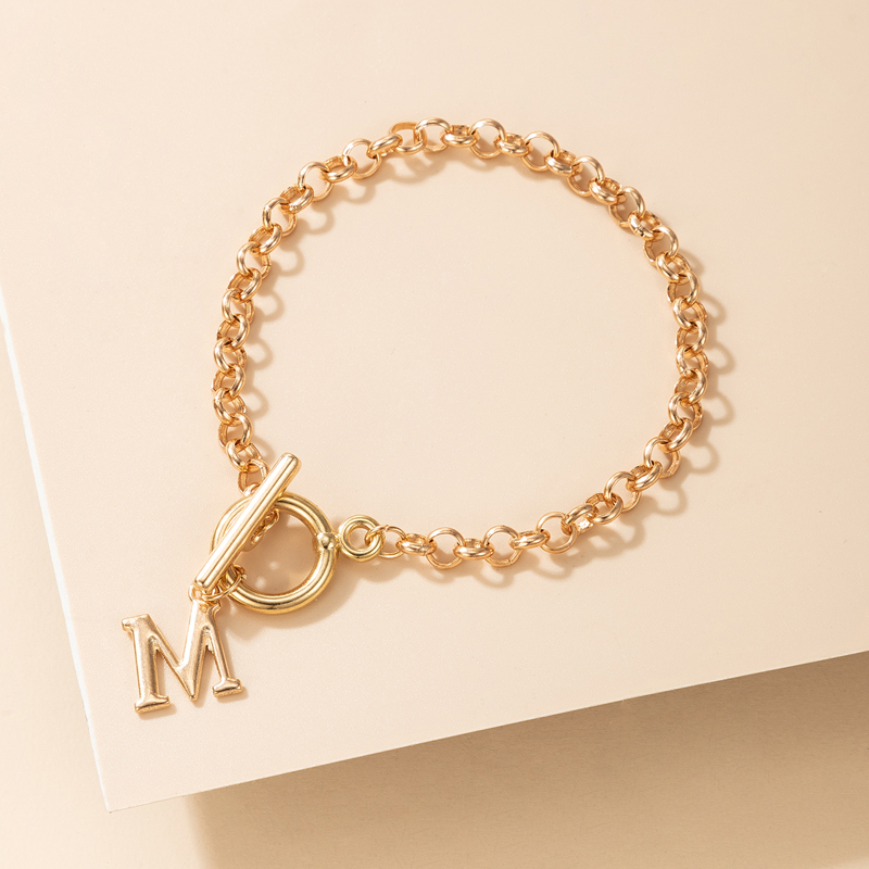 Fashion Alloy Letter Pattern Bracelet Daily display picture 4