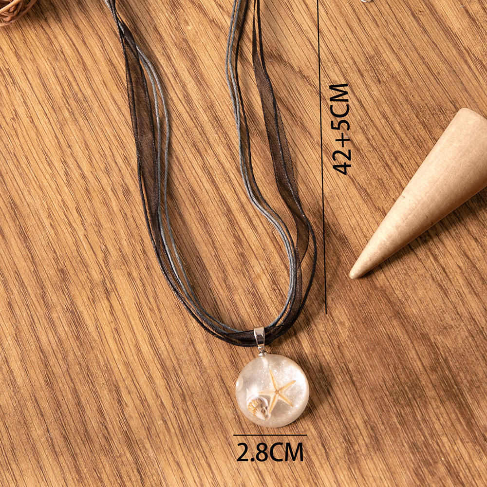 Simple Style Synthetic Resin Shell Necklace Resin Inlay Resin display picture 6