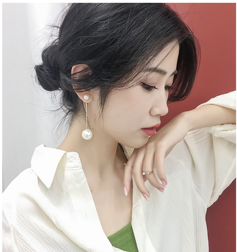 Women's Simple Style Pearl Imitation Pearl Earrings Inlaid Pearls Artificial Pearl Earrings display picture 7