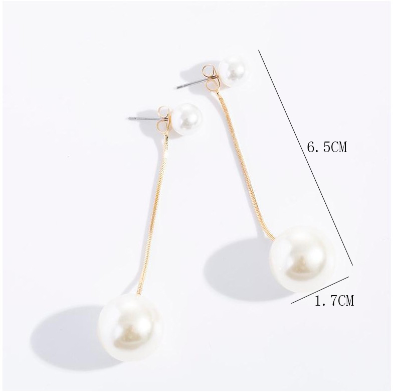 Women's Simple Style Pearl Imitation Pearl Earrings Inlaid Pearls Artificial Pearl Earrings display picture 8